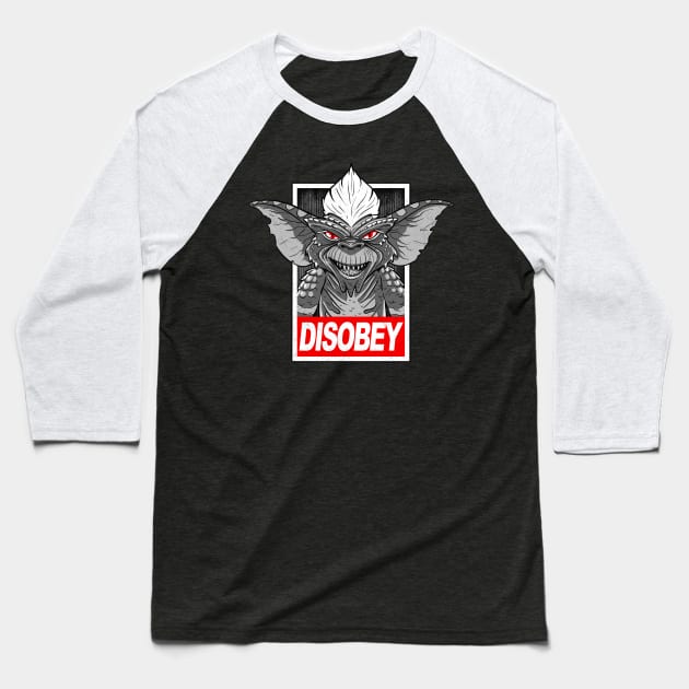 Disobey The Rules Baseball T-Shirt by Getsousa